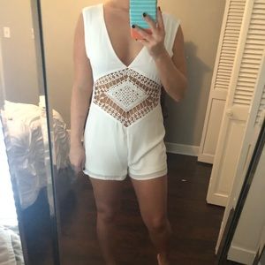 Missguided White Cutout Romper